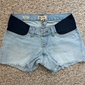 Maxwell maternity relaxed denim shorts